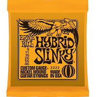 Ernie Ball P02222 Hybrid Slinky Комплект струн для электрогитары, никель, 9-46