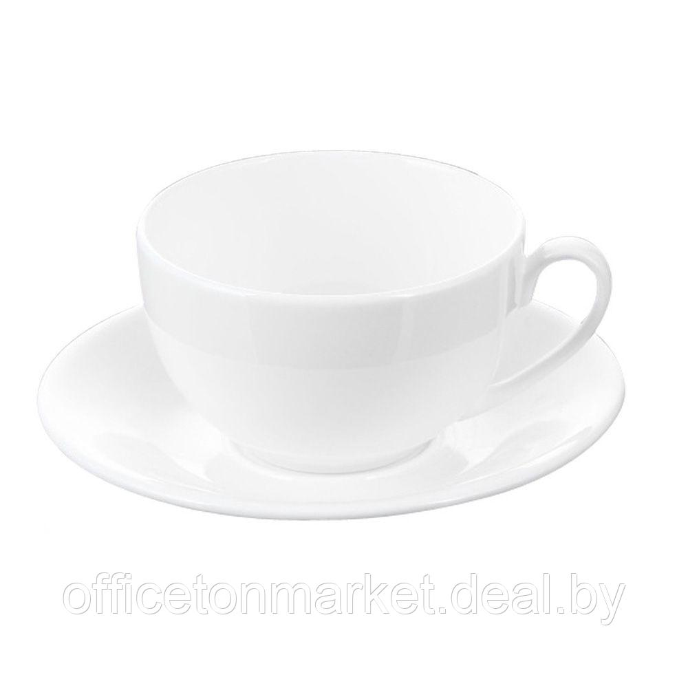 Чашка с блюдцем "WL-993000/AB", фарфор, 250 мл, белый - фото 1 - id-p196258081