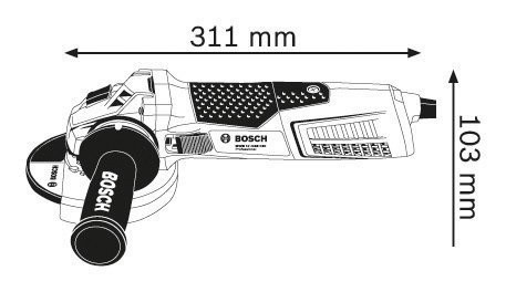 Угловая шлифмашина Bosch GWS 17-125 CIE [060179H002] - фото 2 - id-p197148357