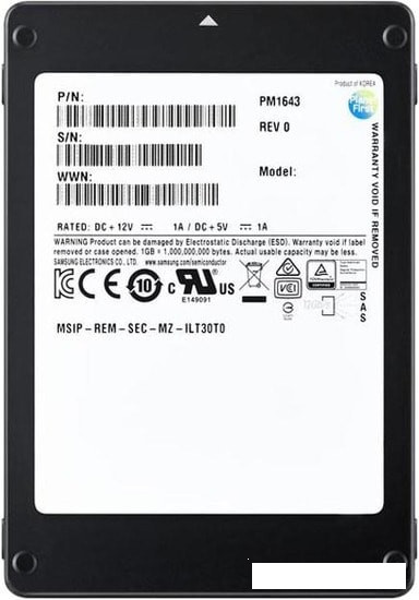 SSD Samsung PM1643a 3.84TB MZILT3T8HBLS