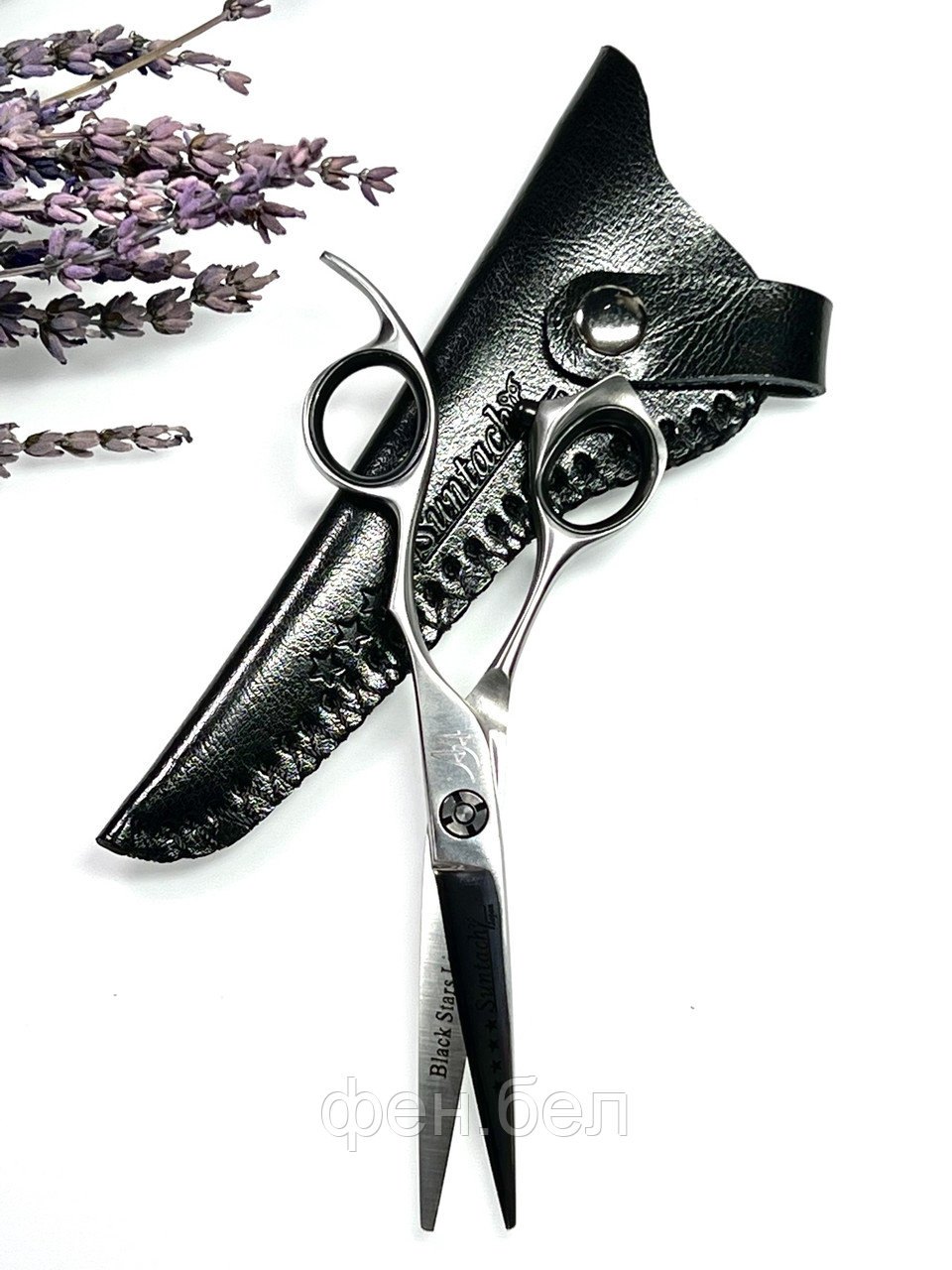Ножницы парикмахерские Suntachi Black Stars Line 4 класс size 5.5" прямые - фото 2 - id-p93357280