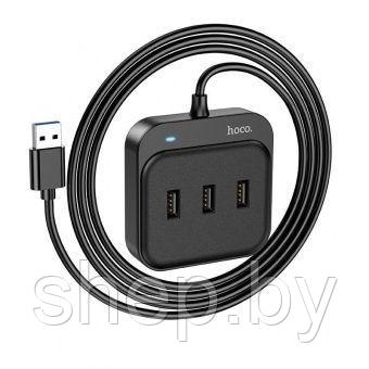 Адаптер Hoco HB31 USB - Xaб на 4 USB 3.0 цвет: черный - фото 3 - id-p197171670
