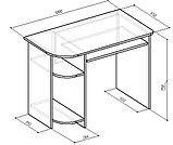 Стол компьютерный Мебель-класс Компакт (Белый/Дуб Сонома), фото 3