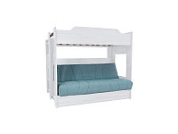 Двухъярусная кровать Белая (без дивана, чехла и верхнего матраса) | +Подарок!