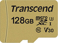 Карта памяти Transcend microSDXC 500S 128GB + адаптер