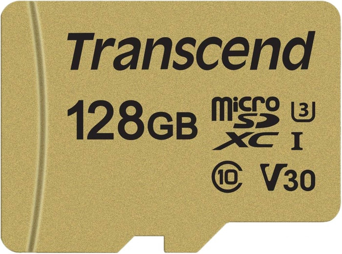 Карта памяти Transcend microSDXC 500S 128GB + адаптер - фото 1 - id-p197172638