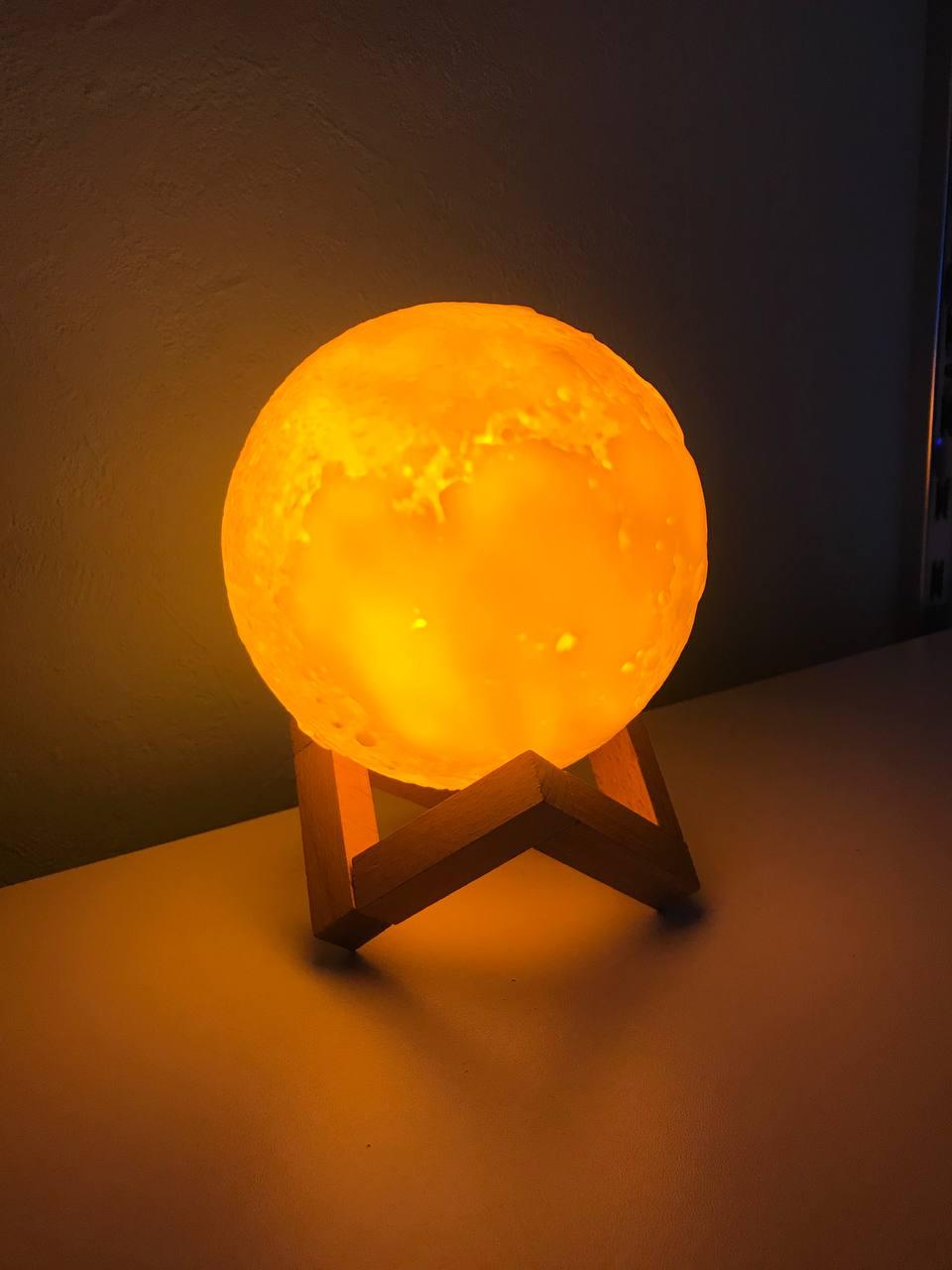 Ночник-светильник ЛУНА (MOON) с эффектом заката (sunset) 12 см+ подарок - фото 8 - id-p197173231