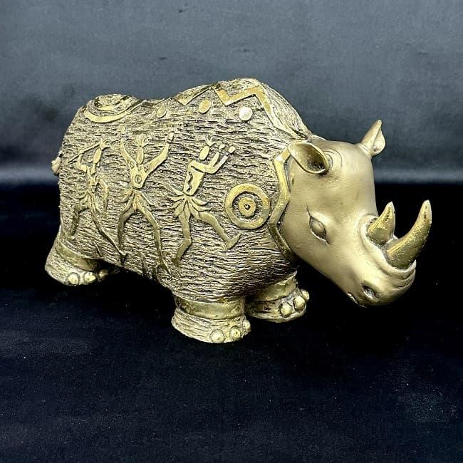 Фигура/статуэтка из полистоуна «Носорог с символами» L-27 см. - фото 2 - id-p197178477