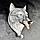 Настенная вешалка из полистоуна «Голова волка» H-20 см., фото 2