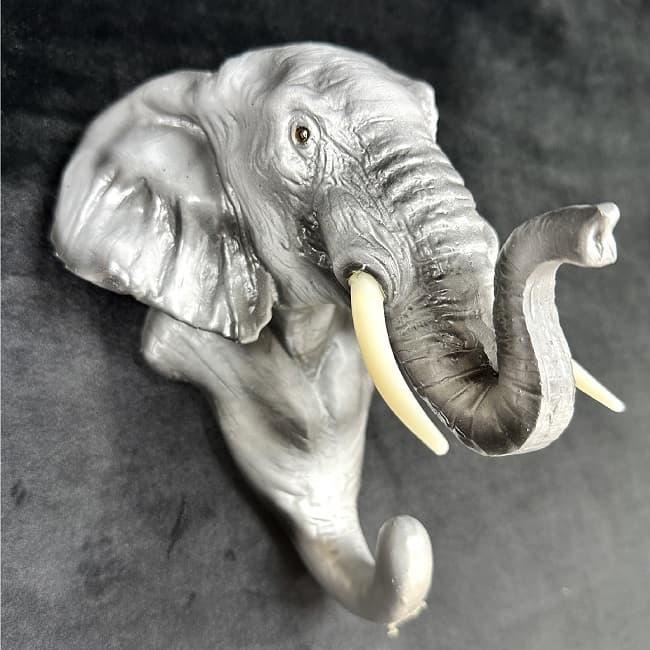 Настенная вешалка из полистоуна «Голова слона» H-20 см. - фото 3 - id-p197178500