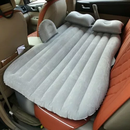 Надувной матрас в машину Car Travel Bed без насоса (Серый) - фото 3 - id-p197188118