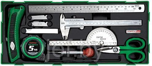 Набор-сет измерительного инструмента 11 предметов TOPTUL GTB1107 - фото 1 - id-p194618108