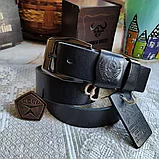 Кожаный ремень 4см BUFFALO BELTS СССР черный, фото 3