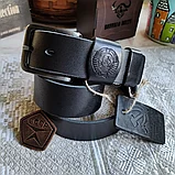 Кожаный ремень 4см BUFFALO BELTS СССР черный, фото 4