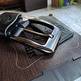 Кожаный ремень 4см BUFFALO BELTS СССР черный, фото 6