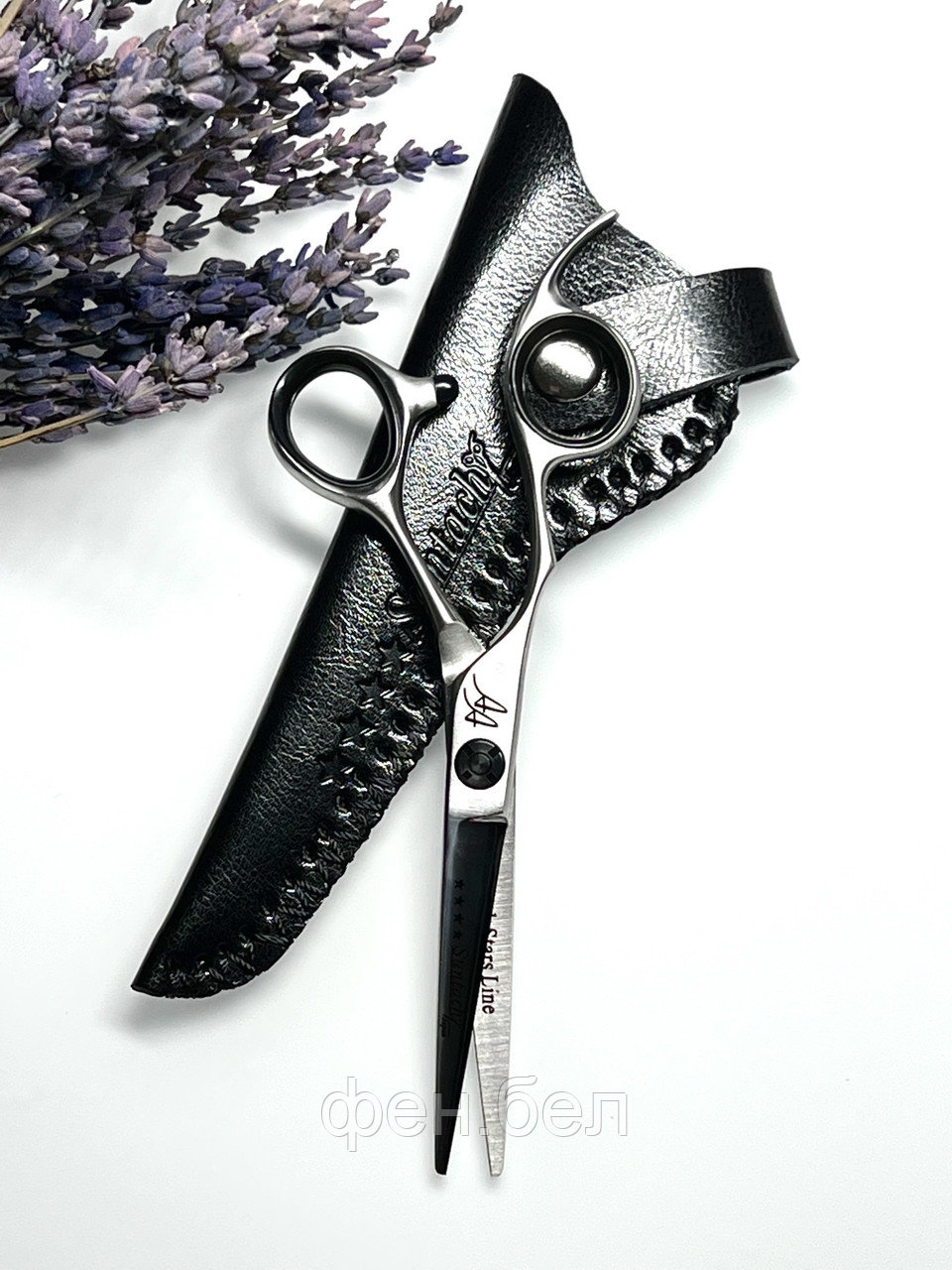 Ножницы для левши Suntachi Black Stars Line 4 класс size 5.5" - фото 2 - id-p170302173