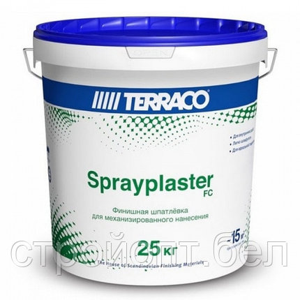 Финишная шпатлёвка машинного нанесения TERRACO Sprayplaster, 25 кг, РФ, фото 2