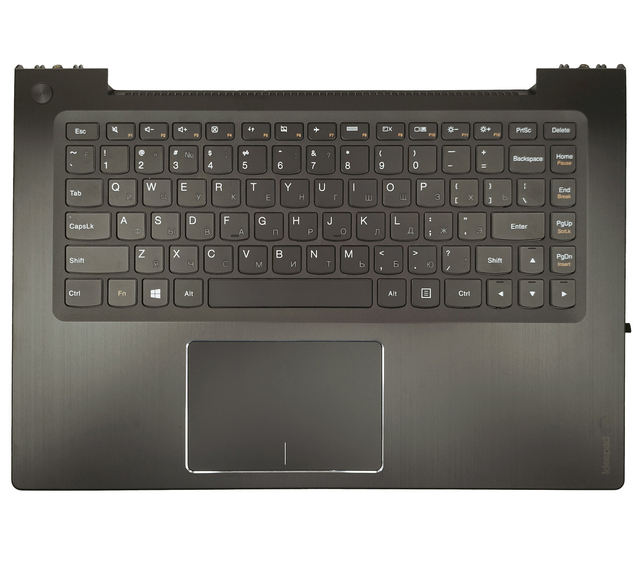 Верхняя часть корпуса (Palmrest) Lenovo IdeaPad U430, с клавиатурой, с подсветкой, с тачпадом, черная, RU