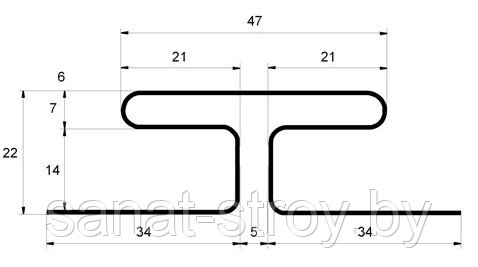 Профиль H соединительный Grand Line Acryl Темный дуб (3,0м) - фото 2 - id-p197204070