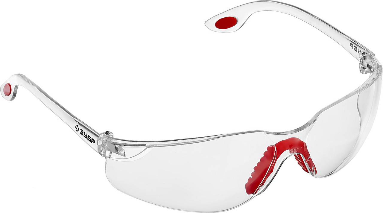 Защитные прозрачные очки ЗУБР СПЕКТР 3 широкая монолинза, открытого типа - фото 1 - id-p197204097