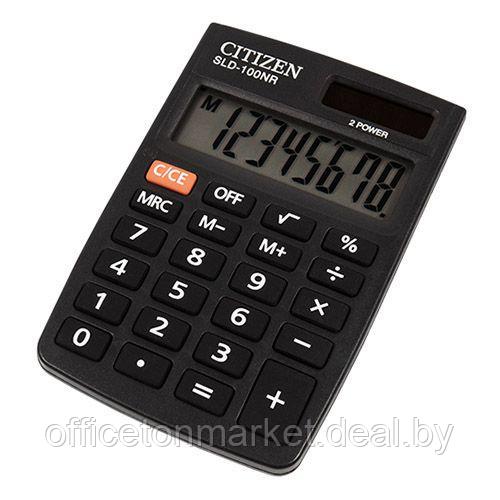 Калькулятор карманный Citizen "SLD-100NR", 8-разрядный, черный