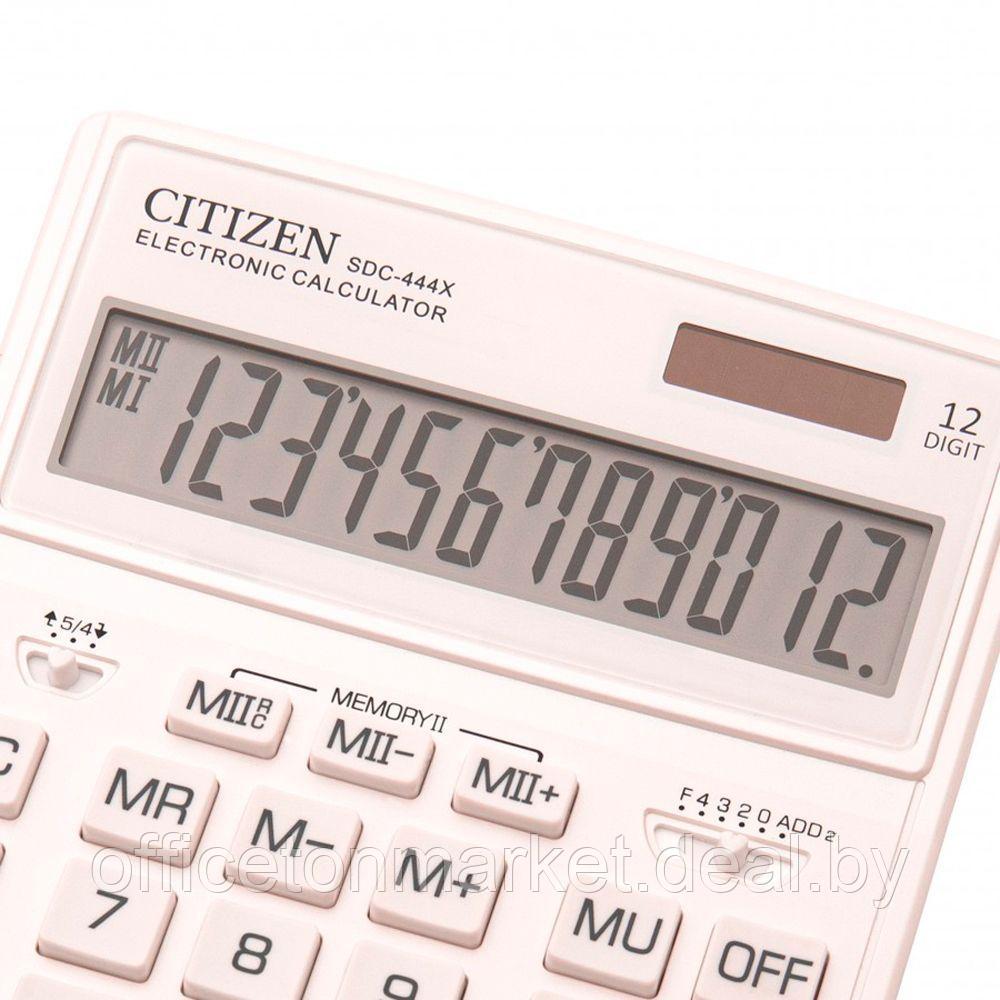 Калькулятор настольный CITIZEN "SDC-444X", 12-разрядный, белый - фото 3 - id-p194651734