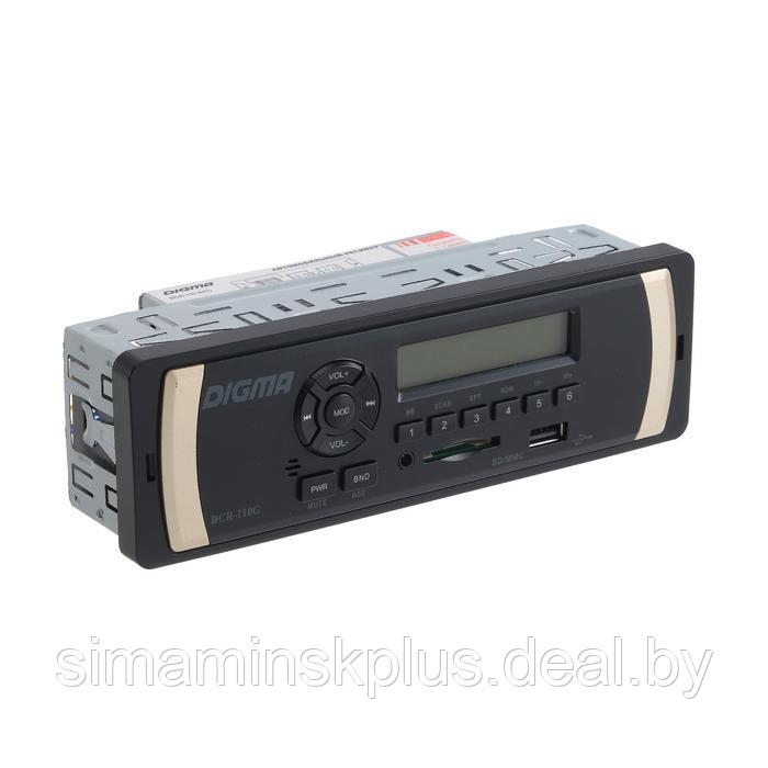 Автомагнитола Digma DCR-110G, 1DIN, 4 x 45 Вт, AUX, SD/MMC, USB - фото 3 - id-p197204781