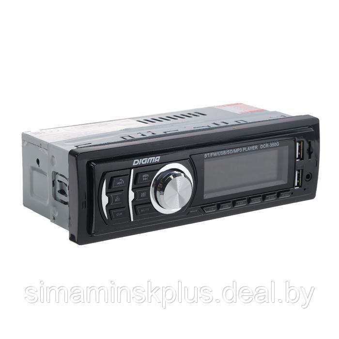 Автомагнитола Digma DCR-350G, 1DIN, 4 х 45 Вт, Bluetooth, USBx2, AUX, SD - фото 3 - id-p197204789