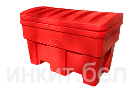 Пластиковый ящик (контейнер) для песка и соли 250 литров, красный. Цена с НДС