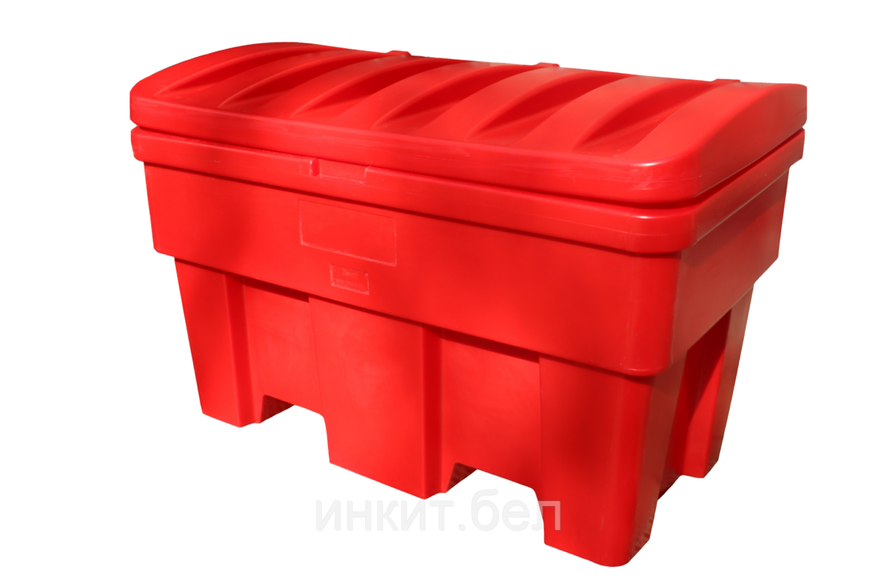 Пластиковый ящик (контейнер) для песка и соли 250 литров, красный. Цена с НДС