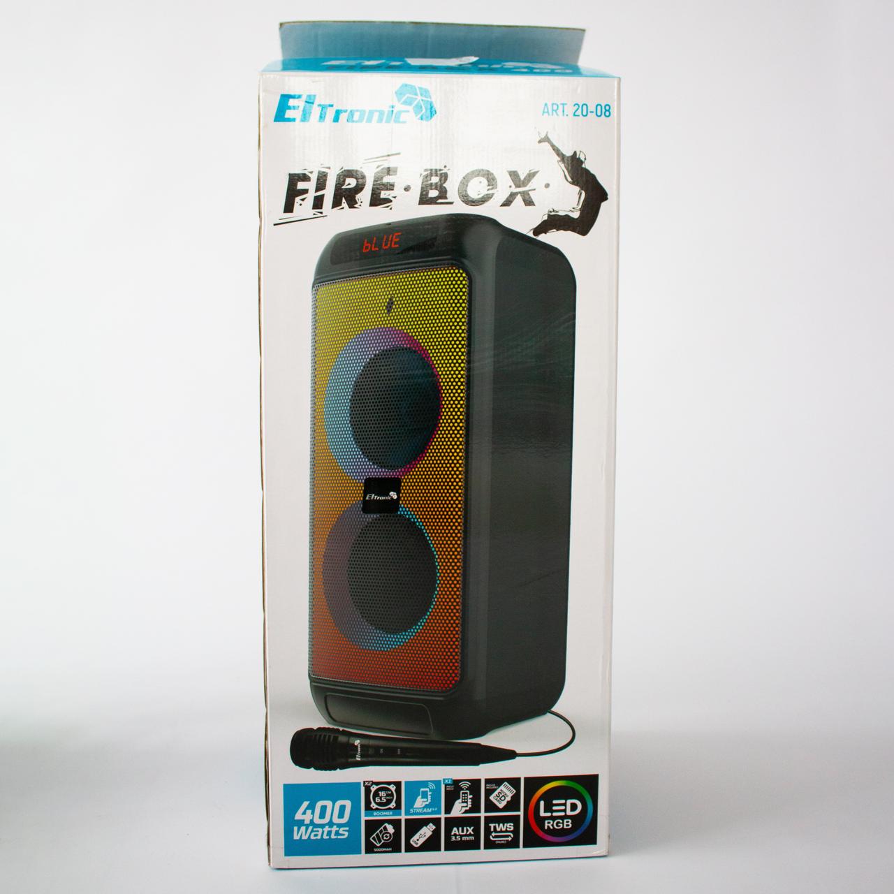 Напольная колонка ELTRONIC FIRE BOX 400 Watts арт. 20-08 с микрофоном и LED цветомузыкой - фото 7 - id-p197053220