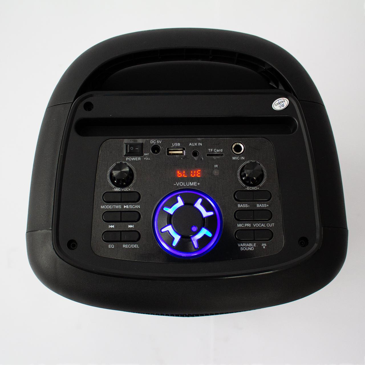 Портативная беспроводная bluetooth колонка Eltronic CRAZY BOX 100 Watts арт. 20-30 с проводным микрофоном и - фото 3 - id-p196949884