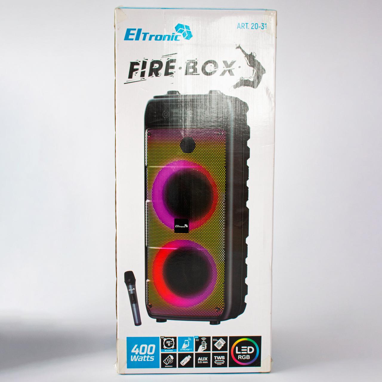 Беспроводная портативная bluetooth колонка Eltronic FIRE BOX 400 Watts арт. 20-31 с беспроводным микрофоном, - фото 8 - id-p197053222