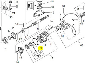 Сальник T15BMS,T18BMS горизонтального вала Tohatsu 346-65013-0 / 26-161622, фото 2