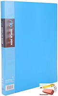 Папка с 40 вкладышами Deli, A4, 24 мм., 750 мкм., голубая