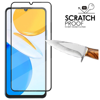 Противоударное защитное стекло Full Glue 0.3mm черное для Honor X8 - фото 2 - id-p197133514