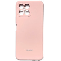 Силиконовый чехол Silicone Case с закрытым низом и защитой камеры светло-розовый для Honor X6