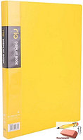 Папка с 40 вкладышами Deli, A4, 24 мм., 750 мкм., желтая