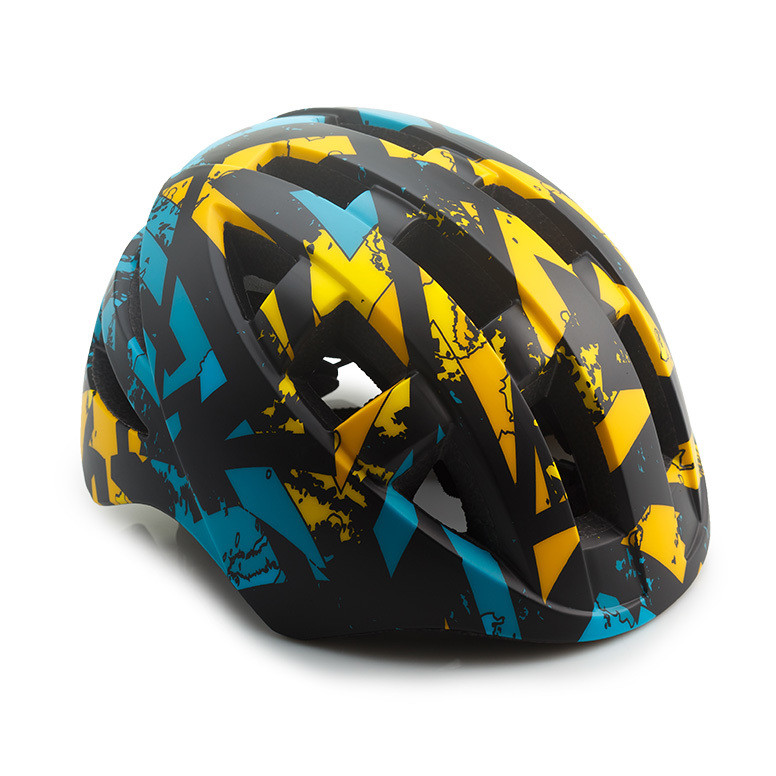 Шлем велосипедный детский Cigna WT-022 жёлто/бирюзово/чёрный, 48-53 см. S - фото 1 - id-p197250200