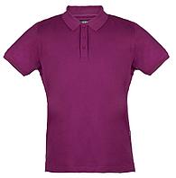 Рубашка поло стретч мужская EAGLE (фиолетовый, XXL, ШК - Шелкотрансфер, Вышивка)