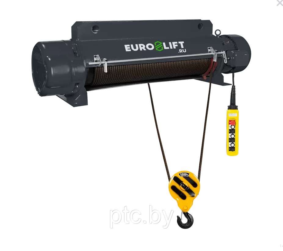 Таль электрическая стационарная Euro-lift CD1 г/п 5тн, в/п 24м - фото 2 - id-p197250501