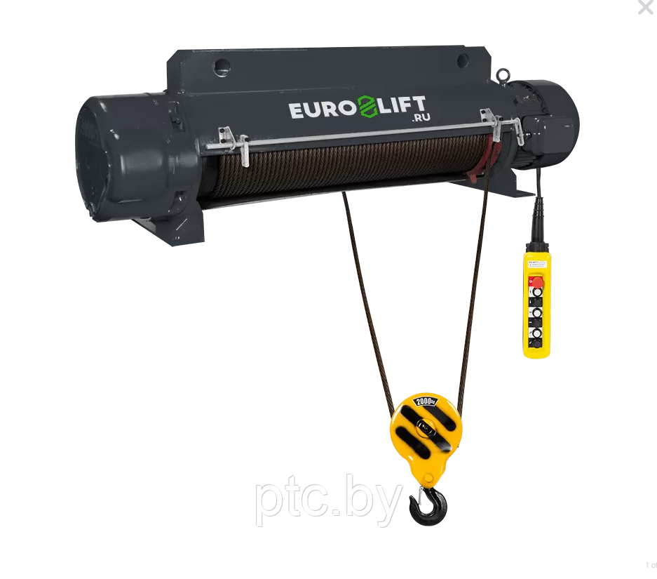 Таль электрическая стационарная Euro-lift CD1 г/п 5тн, в/п 18м - фото 2 - id-p197250503