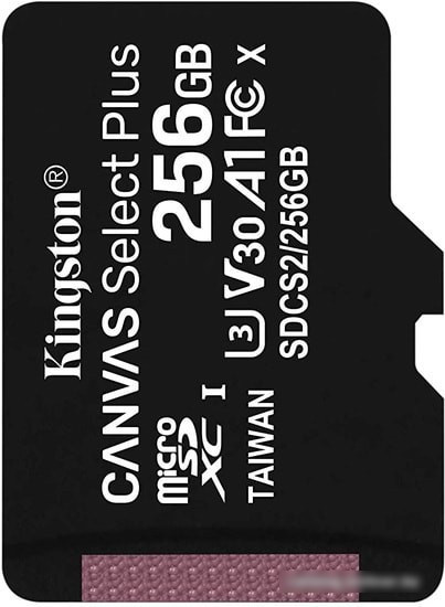 Карта памяти Kingston Canvas Select Plus microSDXC 256GB