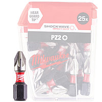 Бита Shockwave Impact Duty PZ2 25 мм (25 шт) Milwaukee (4932430864)