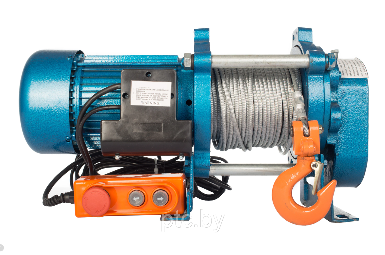 Электрическая лебедка TOR ЛЭК-500 E21 (KCD) 500 кг, 220 В с канатом 100 м