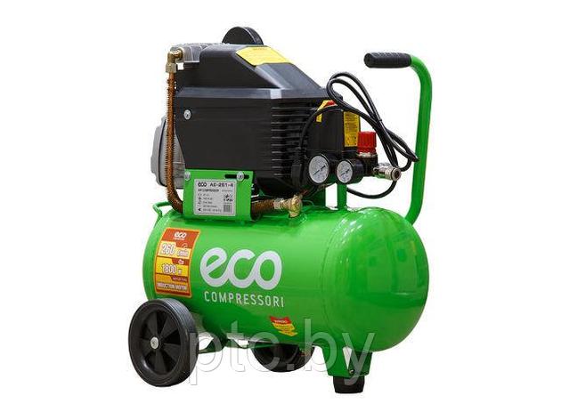 Компрессор ECO AE-251-4 (260 л/мин, 8 атм, коаксиальный, масляный, ресив. 24 л, 220 В, 1.80 кВт), фото 2