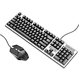Набор игровой проводной клавиатура+мышь Hoco GM18 с подсветкой, цвет: черный     NEW 2023!!!!, фото 5