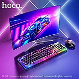 Набор игровой проводной клавиатура+мышь Hoco GM18 с подсветкой, цвет: черный     NEW 2023!!!!, фото 10