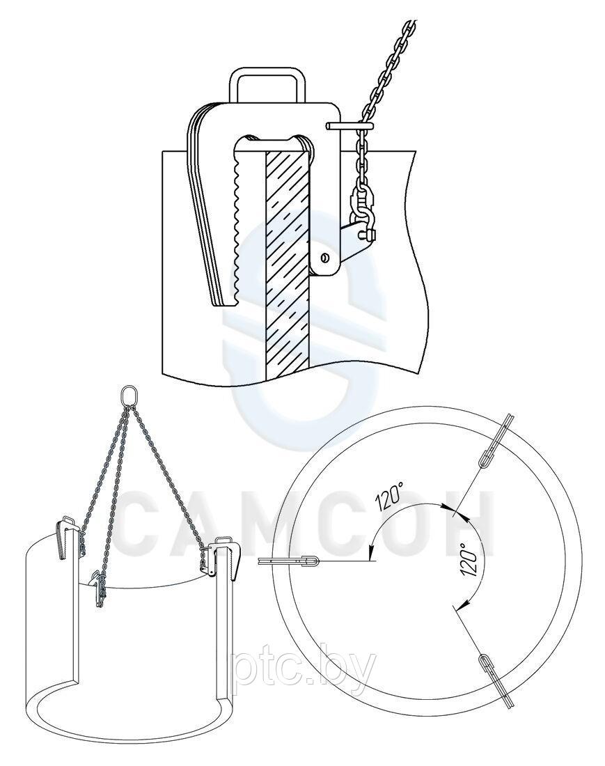 Захват для бетонных колец ЗБКо (пр-во Россия) - фото 5 - id-p197251096
