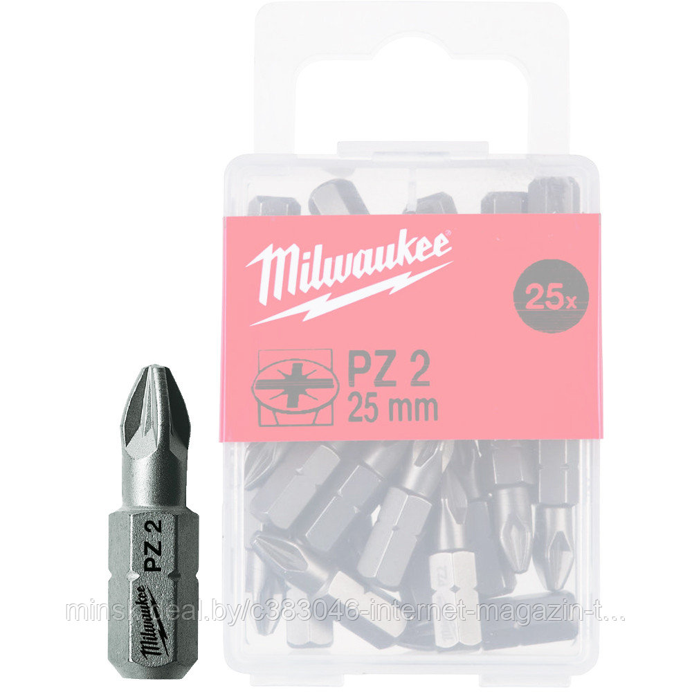 Бита крестообразная Extra Hart PZ2 25 мм (25 шт) Milwaukee (4932399590) - фото 1 - id-p114594589